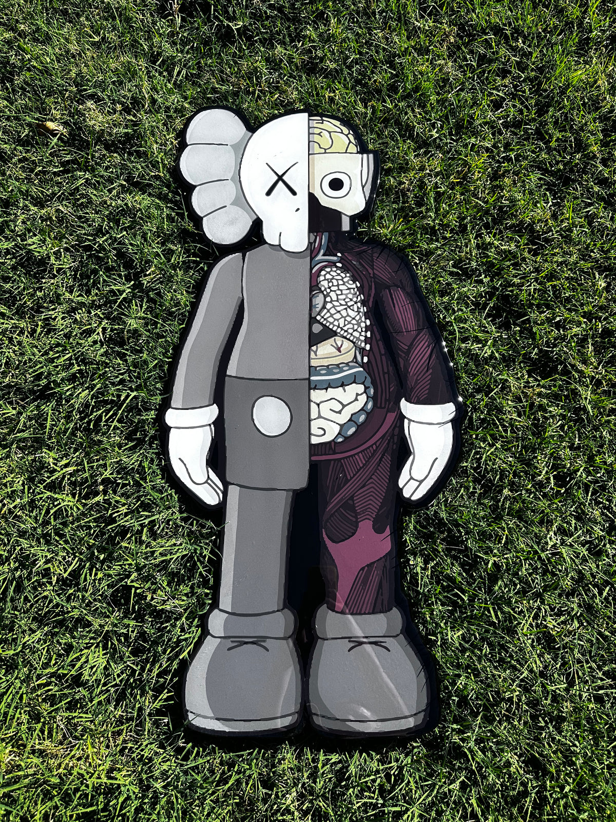 3 Foot Handmade Kaws "Half Dead" Sign