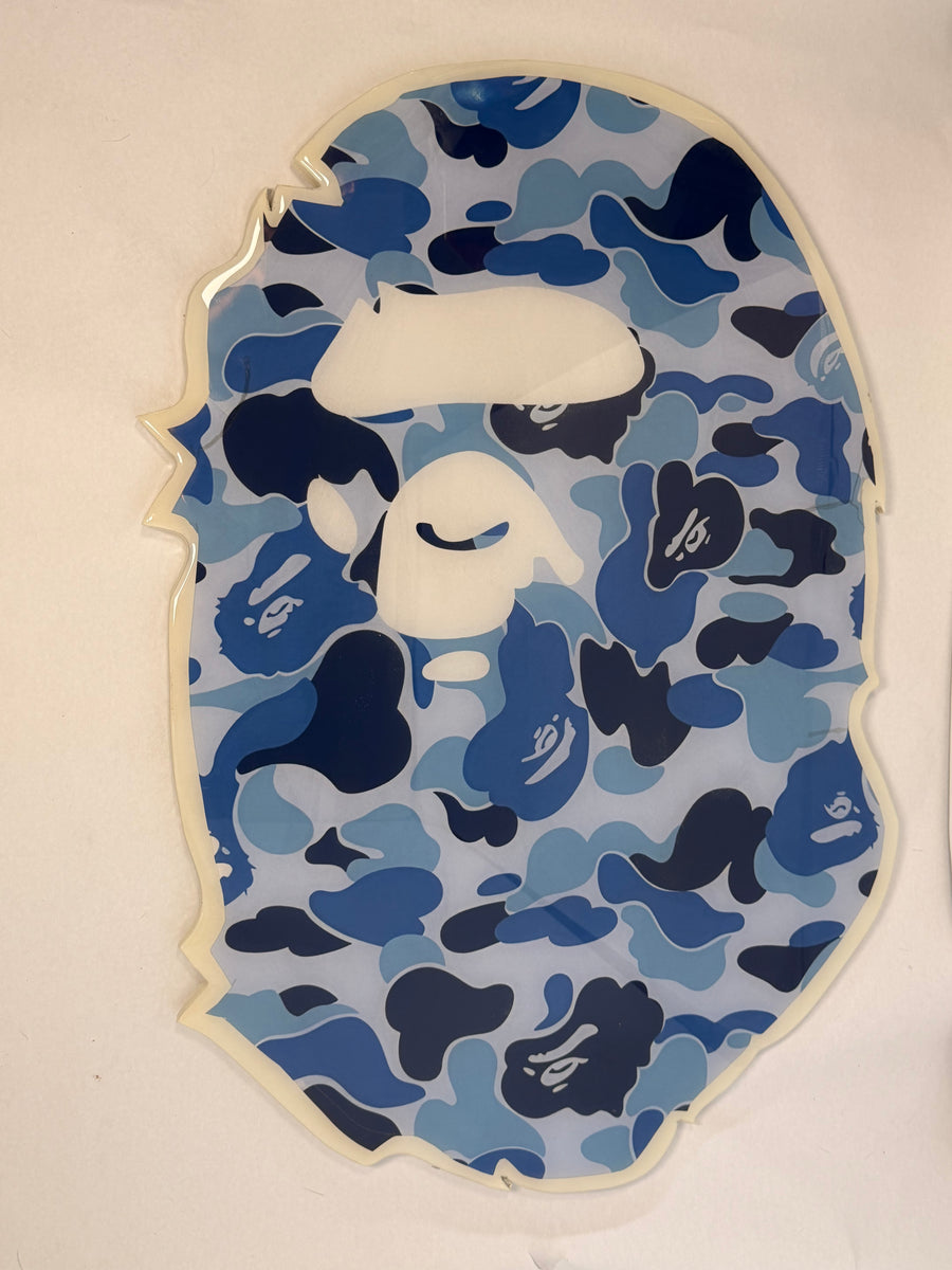 3 Foot Blue Camo Bape Head